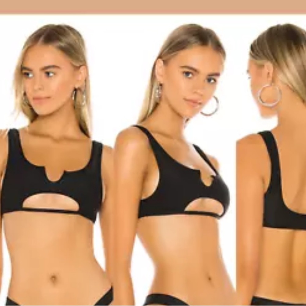 Frankie’s Bikinis Cutout Top and Bottom L